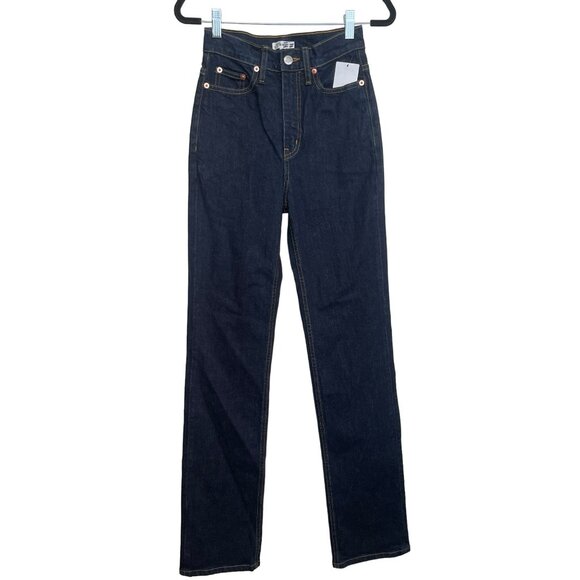 A.L.C. Denim - A.L.C. Dark Wash High Waist Straight Leg Denim Jeans NWT Size 24